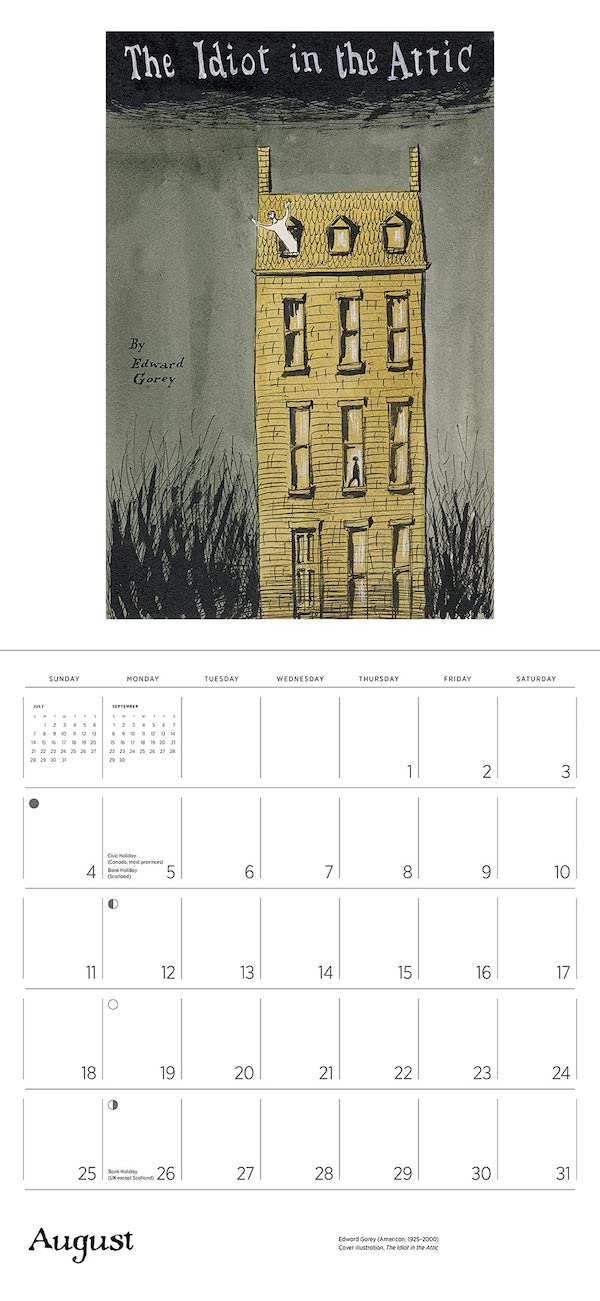 ゴーリー2024カレンダー（大）Edward Gorey 2024 Wall Calendar